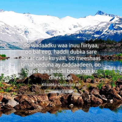 Picture 05 - Laawiyiintii 13:10 SOM - oo wadaadku waa inuu fiiriyaa, oo bal eeg, haddii - Bible Verse Picture