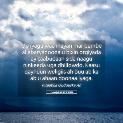 Picture 05 - Laawiyiintii 17:7 SOM - Oo iyagu waa inayan mar dambe allabaryadooda u - Bible Verse Picture