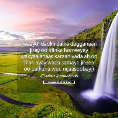Picture 05 - Laawiyiintii 18:27 SOM - (waayo, dadkii dalka degganaan jiray oo idinka - Bible Verse Picture
