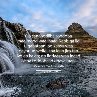 Picture 05 - Laawiyiintii 23:41 SOM - Oo sannaddiiba toddoba maalmood waa inaad Rabbiga - Bible Verse Picture