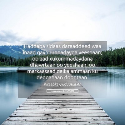 Picture 05 - Laawiyiintii 25:18 SOM - Haddaba sidaas daraaddeed waa inaad - Bible Verse Picture