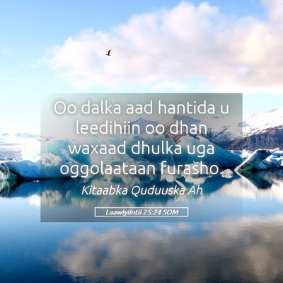 Picture 05 - Laawiyiintii 25:24 SOM - Oo dalka aad hantida u leedihiin oo dhan waxaad - Bible Verse Picture