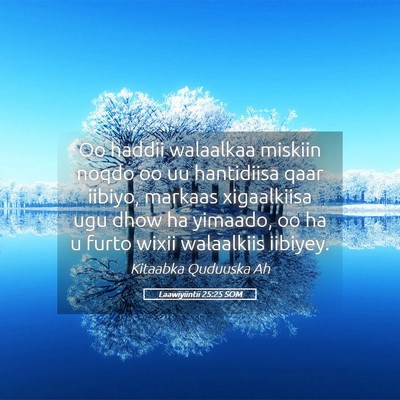 Picture 05 - Laawiyiintii 25:25 SOM - Oo haddii walaalkaa miskiin noqdo oo uu - Bible Verse Picture