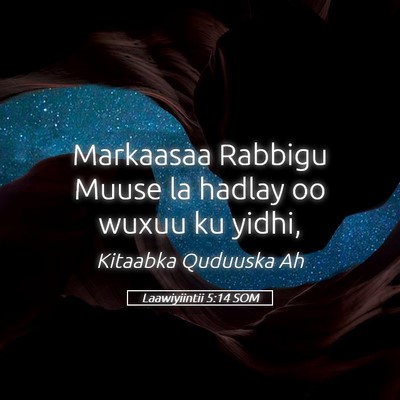 Picture 05 - Laawiyiintii 5:14 SOM - Markaasaa Rabbigu Muuse la hadlay oo wuxuu ku - Bible Verse Picture