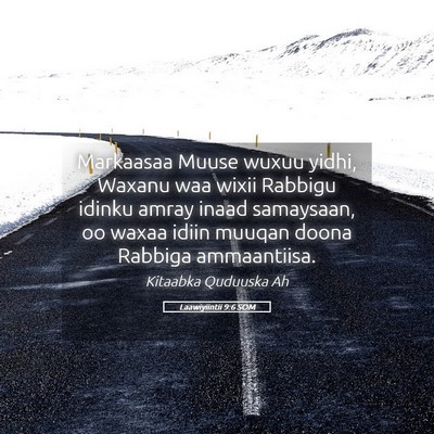 Picture 05 - Laawiyiintii 9:6 SOM - Markaasaa Muuse wuxuu yidhi, Waxanu waa wixii - Bible Verse Picture