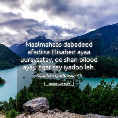 Picture 05 - Luukos 1:24 SOM - Maalmahaas dabadeed afadiisa Elisabed ayaa - Bible Verse Picture