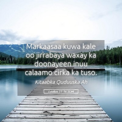 Picture 05 - Luukos 11:16 SOM - Markaasaa kuwa kale oo jirrabaya waxay ka - Bible Verse Picture