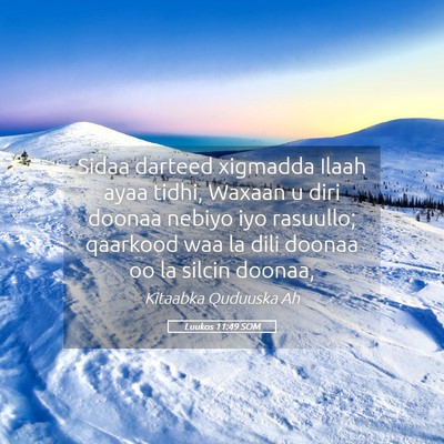 Picture 05 - Luukos 11:49 SOM - Sidaa darteed xigmadda Ilaah ayaa tidhi, Waxaan u - Bible Verse Picture