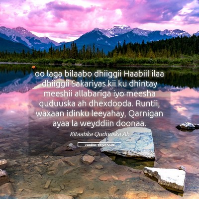 Picture 05 - Luukos 11:51 SOM - oo laga bilaabo dhiiggii Haabiil ilaa dhiiggii - Bible Verse Picture