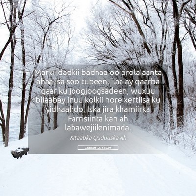 Picture 05 - Luukos 12:1 SOM - Markii dadkii badnaa oo tirola'aanta ahaa isa soo - Bible Verse Picture