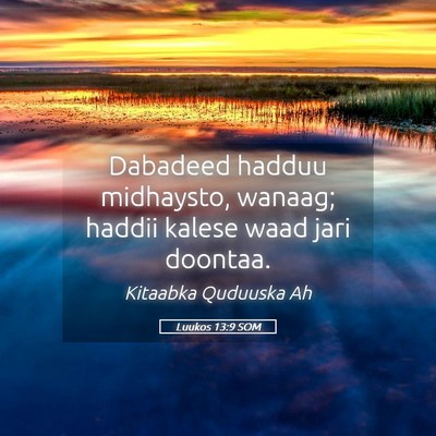 Picture 05 - Luukos 13:9 SOM - Dabadeed hadduu midhaysto, wanaag; haddii kalese - Bible Verse Picture