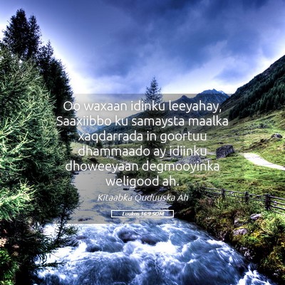 Picture 05 - Luukos 16:9 SOM - Oo waxaan idinku leeyahay, Saaxiibbo ku samaysta - Bible Verse Picture