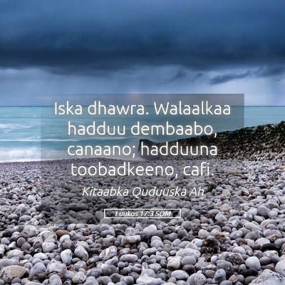 Picture 05 - Luukos 17:3 SOM - Iska dhawra. Walaalkaa hadduu dembaabo, canaano; - Bible Verse Picture