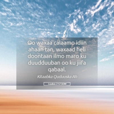 Picture 05 - Luukos 2:12 SOM - Oo waxaa calaamo idiin ahaan tan, waxaad heli - Bible Verse Picture