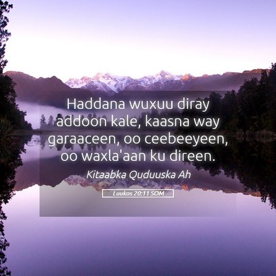 Picture 05 - Luukos 20:11 SOM - Haddana wuxuu diray addoon kale, kaasna way - Bible Verse Picture