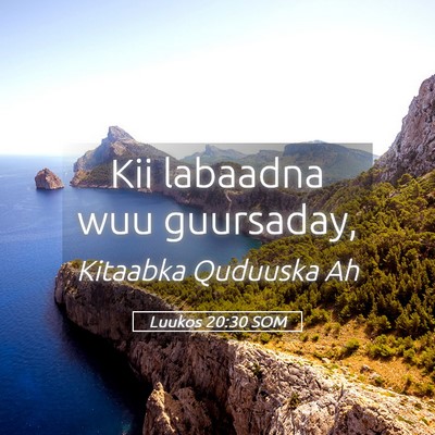 Picture 05 - Luukos 20:30 SOM - Kii labaadna wuu - Bible Verse Picture