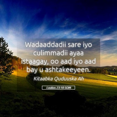 Picture 05 - Luukos 23:10 SOM - Wadaaddadii sare iyo culimmadii ayaa istaagay, oo - Bible Verse Picture