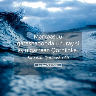Picture 05 - Luukos 24:45 SOM - Markaasuu garashadooda u furay si ay u gartaan - Bible Verse Picture