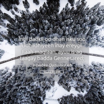 Picture 05 - Luukos 5:1 SOM - Intii dadkii oo dhan isku soo cidhiidhiyeen inay - Bible Verse Picture