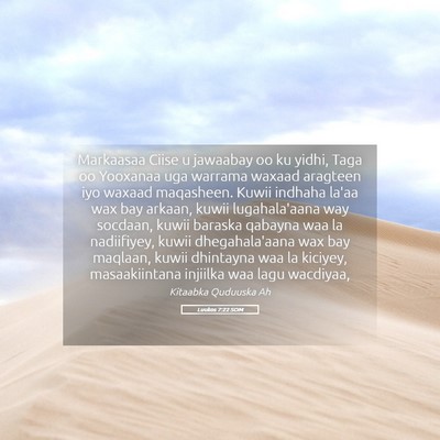 Picture 05 - Luukos 7:22 SOM - Markaasaa Ciise u jawaabay oo ku yidhi, Taga oo - Bible Verse Picture
