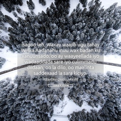 Picture 05 - Luukos 9:22 SOM - isagoo leh, Waxay waajib ugu tahay Wiilka - Bible Verse Picture