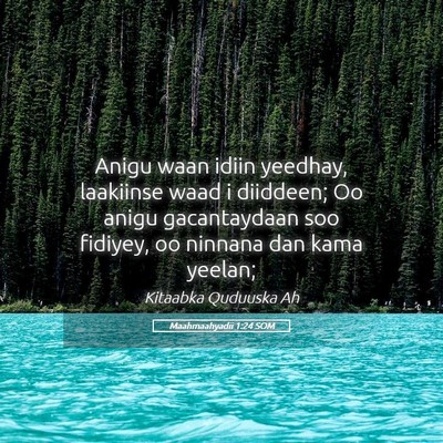 Picture 05 - Maahmaahyadii 1:24 SOM - Anigu waan idiin yeedhay, laakiinse waad i - Bible Verse Picture