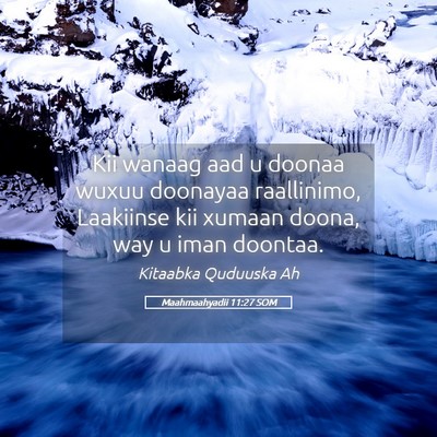 Picture 05 - Maahmaahyadii 11:27 SOM - Kii wanaag aad u doonaa wuxuu doonayaa - Bible Verse Picture