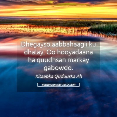 Picture 05 - Maahmaahyadii 23:22 SOM - Dhegayso aabbahaagii ku dhalay, Oo hooyadaana ha - Bible Verse Picture