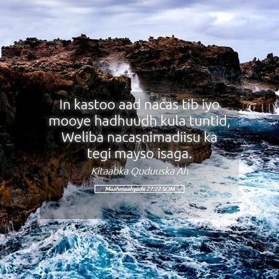 Picture 05 - Maahmaahyadii 27:22 SOM - In kastoo aad nacas tib iyo mooye hadhuudh kula - Bible Verse Picture