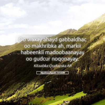 Picture 05 - Maahmaahyadii 7:9 SOM - Oo waxay ahayd gabbaldhac oo makhribka ah, markii - Bible Verse Picture