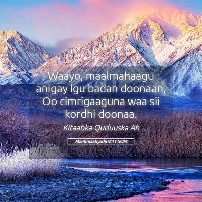 Picture 05 - Maahmaahyadii 9:11 SOM - Waayo, maalmahaagu anigay igu badan doonaan, Oo - Bible Verse Picture