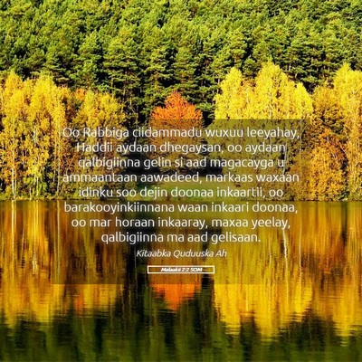 Picture 05 - Malaakii 2:2 SOM - Oo Rabbiga ciidammadu wuxuu leeyahay, Haddii - Bible Verse Picture