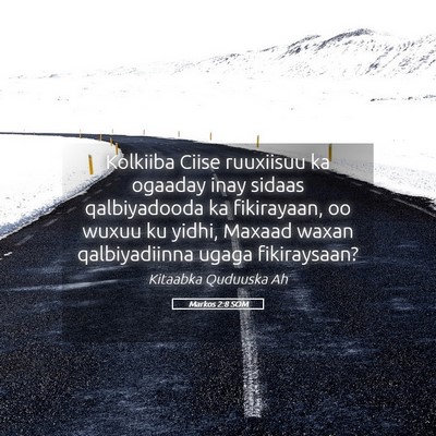 Picture 05 - Markos 2:8 SOM - Kolkiiba Ciise ruuxiisuu ka ogaaday inay sidaas - Bible Verse Picture