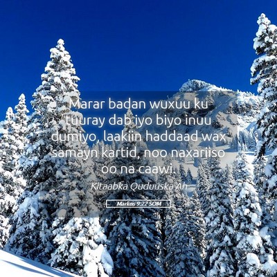 Picture 05 - Markos 9:22 SOM - Marar badan wuxuu ku tuuray dab iyo biyo inuu - Bible Verse Picture