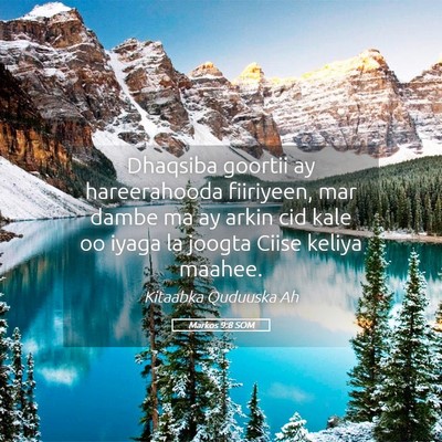 Picture 05 - Markos 9:8 SOM - Dhaqsiba goortii ay hareerahooda fiiriyeen, mar - Bible Verse Picture