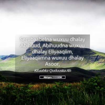 Picture 05 - Matayos 1:13 SOM - Serubaabelna wuxuu dhalay Abihuud, Abihuudna - Bible Verse Picture