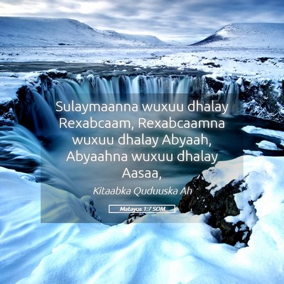 Picture 05 - Matayos 1:7 SOM - Sulaymaanna wuxuu dhalay Rexabcaam, Rexabcaamna - Bible Verse Picture