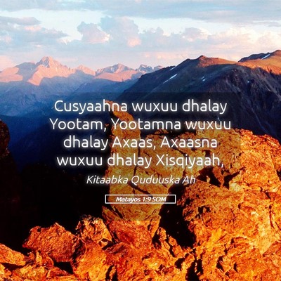 Picture 05 - Matayos 1:9 SOM - Cusyaahna wuxuu dhalay Yootam, Yootamna wuxuu - Bible Verse Picture