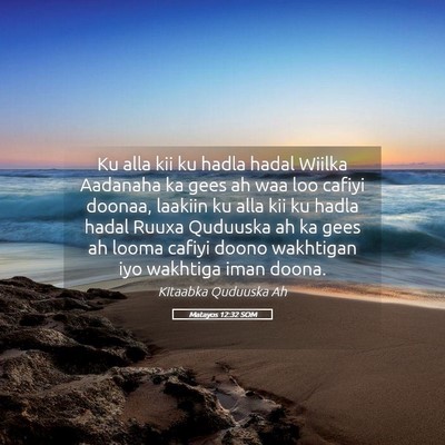 Picture 05 - Matayos 12:32 SOM - Ku alla kii ku hadla hadal Wiilka Aadanaha ka - Bible Verse Picture