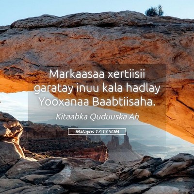 Picture 05 - Matayos 17:13 SOM - Markaasaa xertiisii garatay inuu kala hadlay - Bible Verse Picture