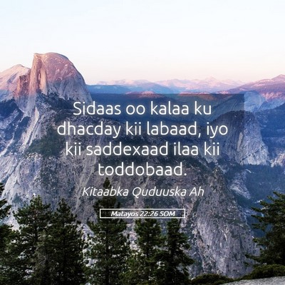 Picture 05 - Matayos 22:26 SOM - Sidaas oo kalaa ku dhacday kii labaad, iyo kii - Bible Verse Picture