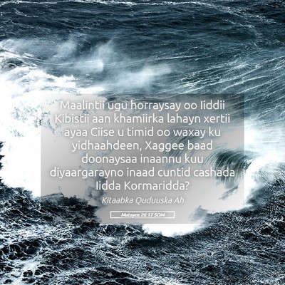 Picture 05 - Matayos 26:17 SOM - Maalintii ugu horraysay oo Iiddii Kibistii aan - Bible Verse Picture