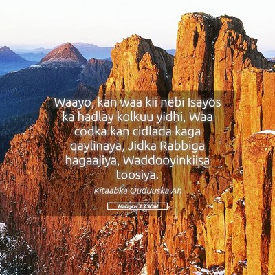 Picture 05 - Matayos 3:3 SOM - Waayo, kan waa kii nebi Isayos ka hadlay kolkuu - Bible Verse Picture