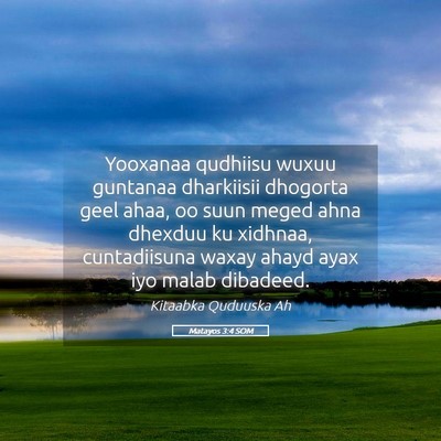 Picture 05 - Matayos 3:4 SOM - Yooxanaa qudhiisu wuxuu guntanaa dharkiisii - Bible Verse Picture