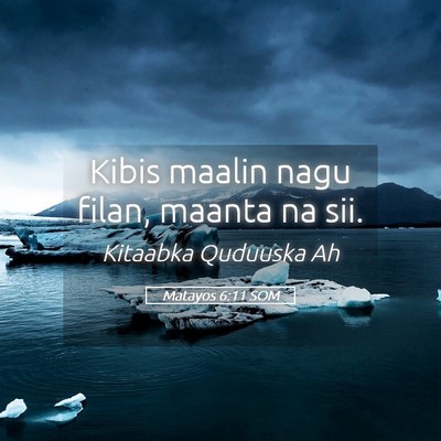 Picture 05 - Matayos 6:11 SOM - Kibis maalin nagu filan, maanta na - Bible Verse Picture