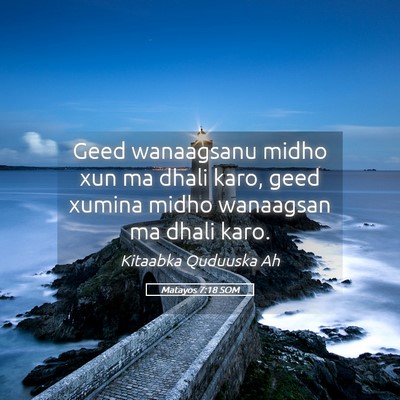 Picture 05 - Matayos 7:18 SOM - Geed wanaagsanu midho xun ma dhali karo, geed - Bible Verse Picture