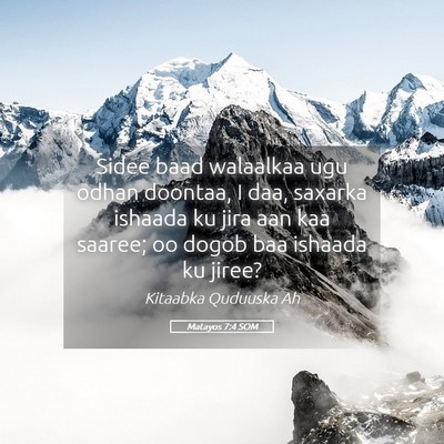 Picture 05 - Matayos 7:4 SOM - Sidee baad walaalkaa ugu odhan doontaa, I daa, - Bible Verse Picture