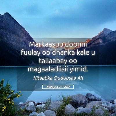 Picture 05 - Matayos 9:1 SOM - Markaasuu doonni fuulay oo dhanka kale u - Bible Verse Picture