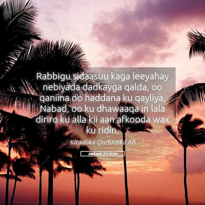 Picture 05 - Miikaah 3:5 SOM - Rabbigu sidaasuu kaga leeyahay nebiyada dadkayga - Bible Verse Picture