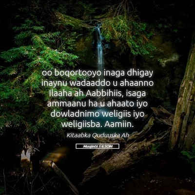 Picture 05 - Muujintii 1:6 SOM - oo boqortooyo inaga dhigay inaynu wadaaddo u - Bible Verse Picture
